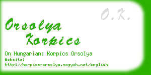 orsolya korpics business card